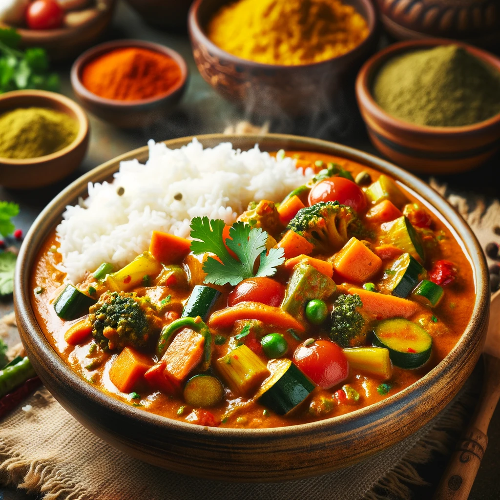 Curry de légumes végétarien