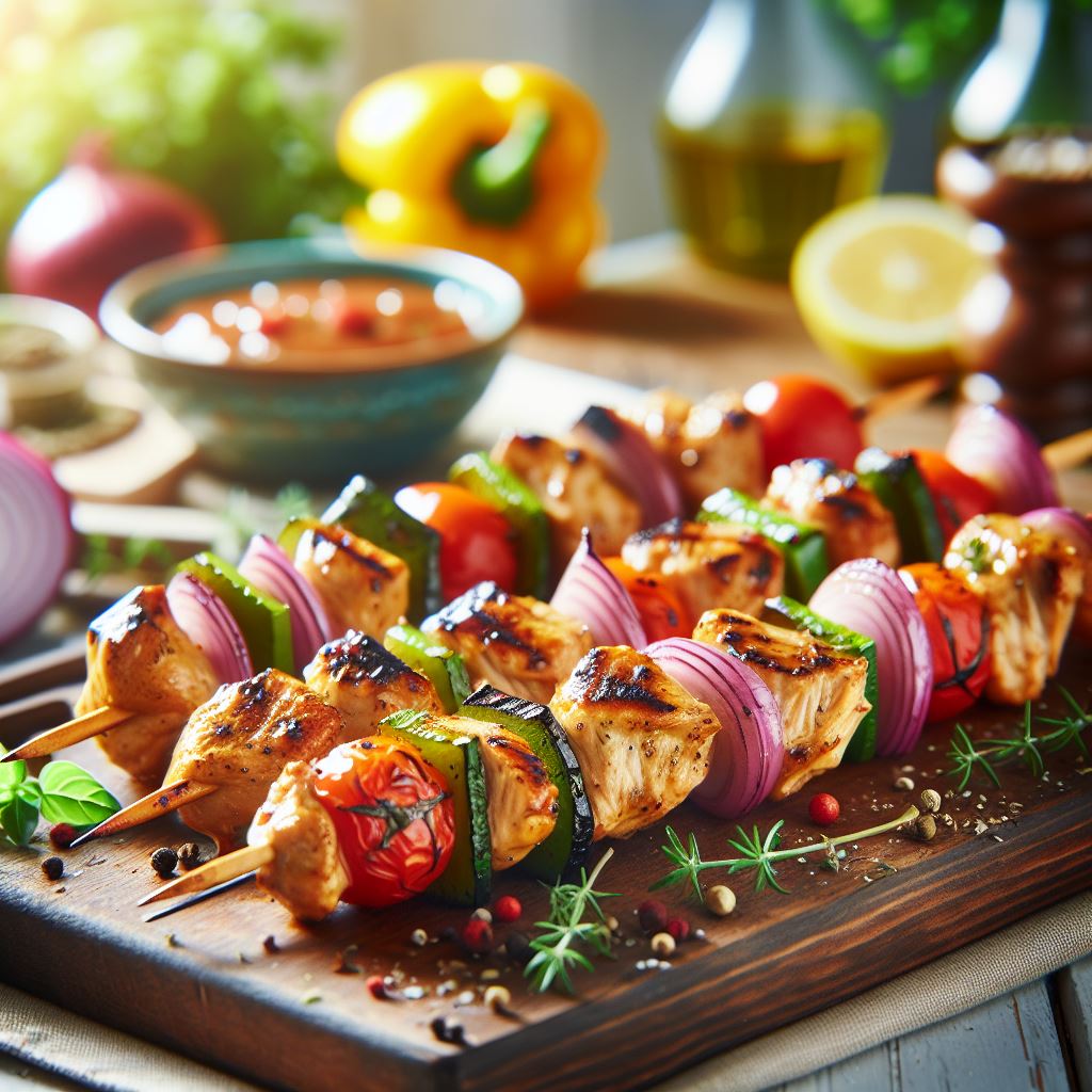 Brochettes de poulet façon Kebab