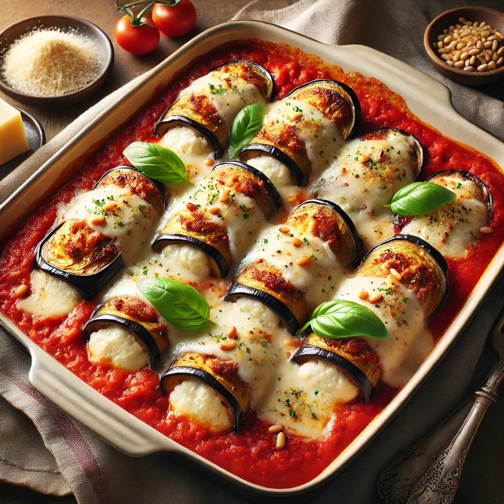 Aubergines Rollatini à la Ricotta