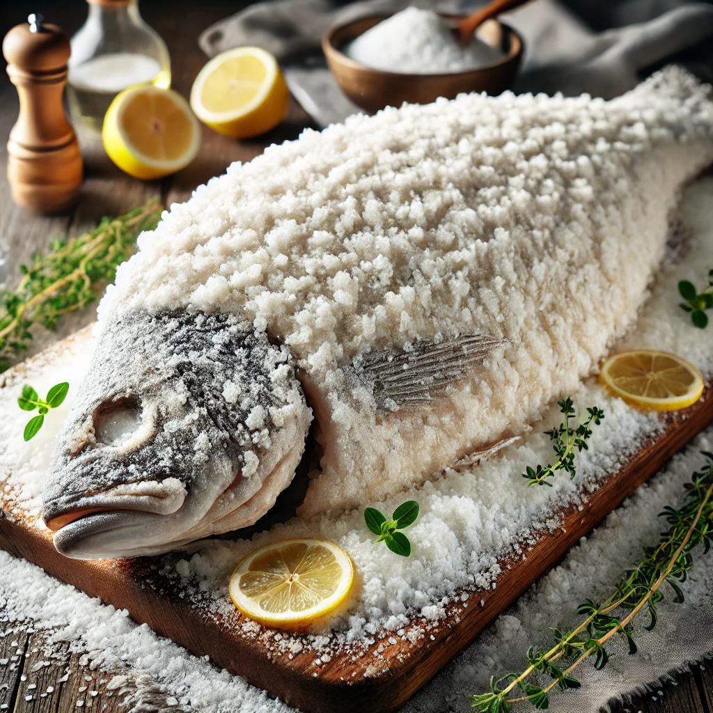 Poisson en croûte de sel